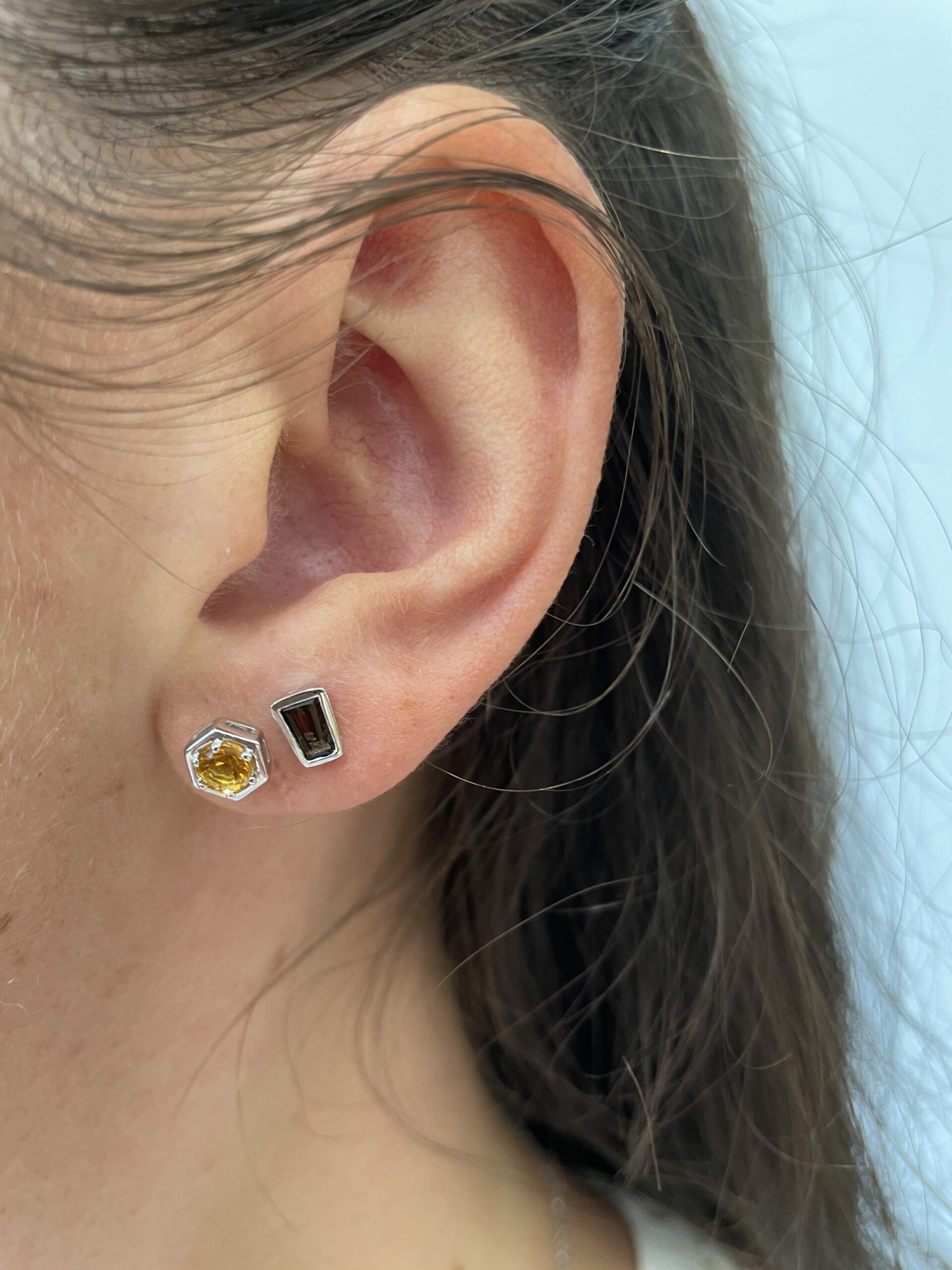 Sterling Silver Smoky Quartz Earrings