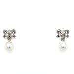 Sterling Silver Pearl Dangle Earrings