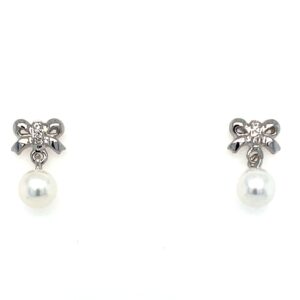 Sterling Silver Pearl Dangle Earrings