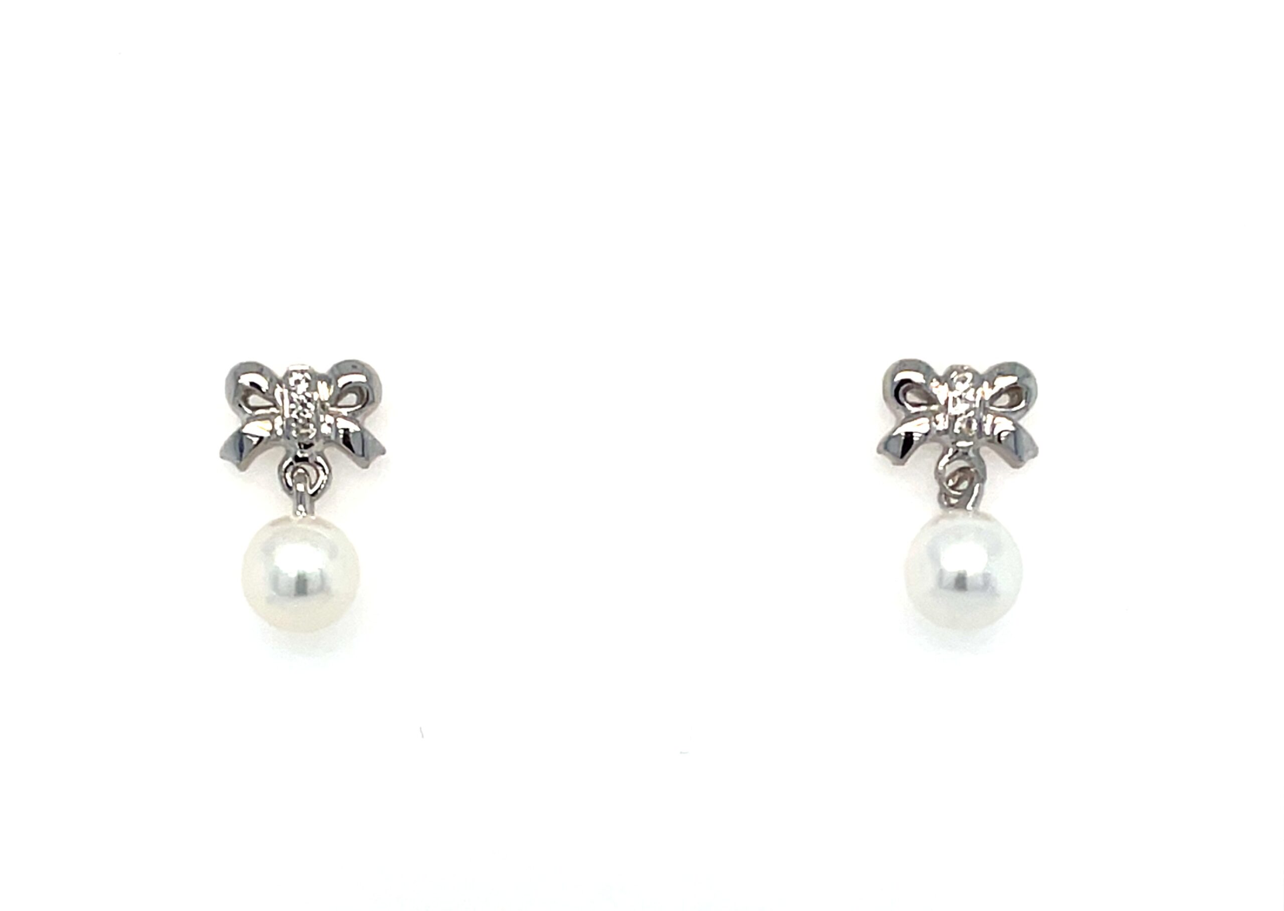 Sterling Silver Pearl Dangle Earrings