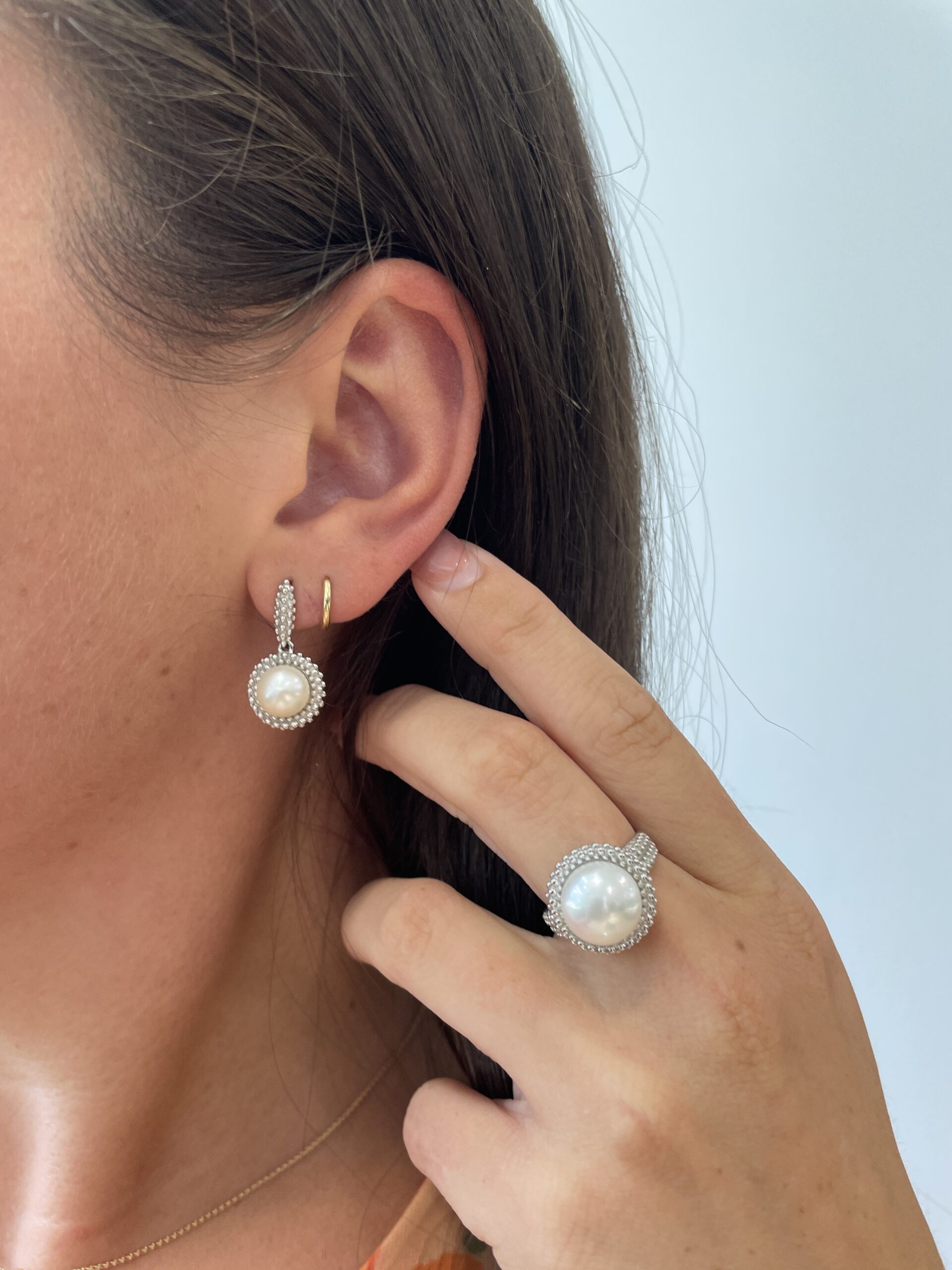 Sterling Silver Pearl Earrings