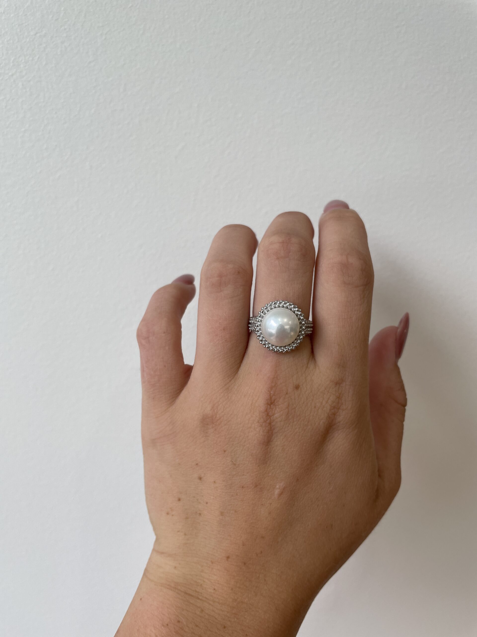 Sterling Silver Pearl Ring