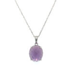 Sterling Silver Amethyst Pendant Necklace