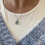 Sterling Silver Blue Topaz Pendant Necklace