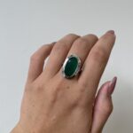 Sterling Silver Green Onyx Ring