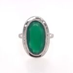 Sterling Silver Green Onyx Ring