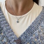 Sterling Silver Clover Gemstone Pendant Necklace