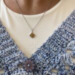 Sterling Silver Clover Gemstone Pendant Necklace