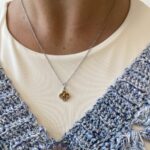 Sterling Silver Clover Gemstone Pendant Necklace
