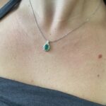 Sterling Silver Green Onyx Necklace
