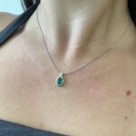 Sterling Silver Green Onyx Necklace