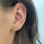 Sterling Silver Oval Citrine Stud Earrings