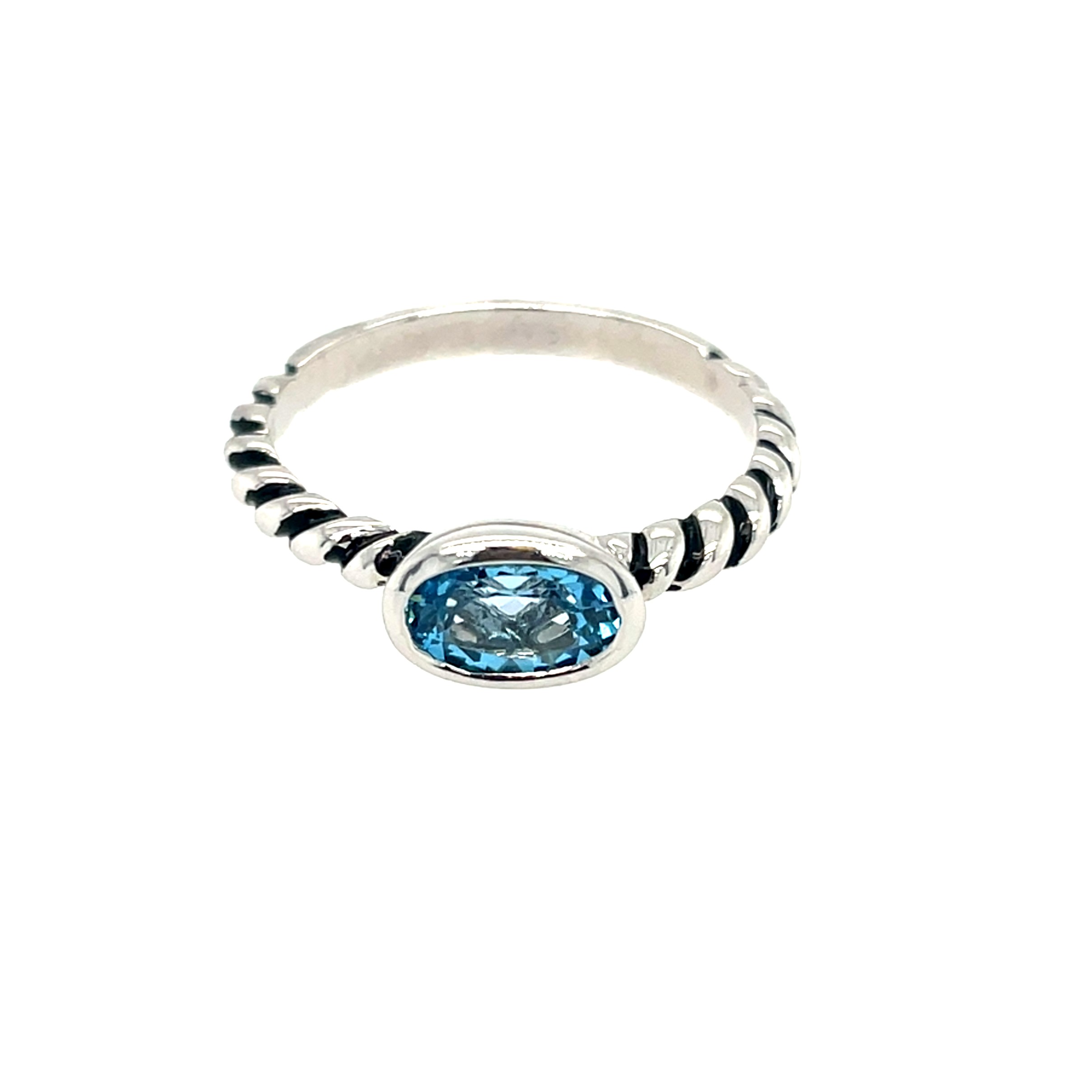 Sterling Silver Blue Topaz Ring