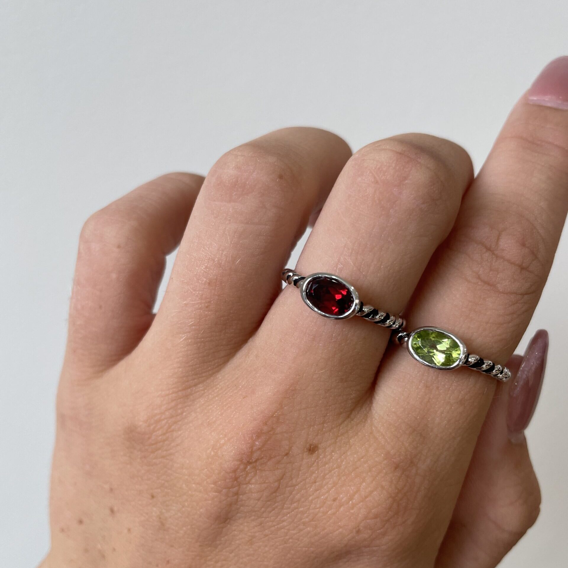 Sterling Silver Garnet Ring