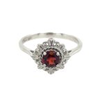 Sterling Silver Garnet Ring