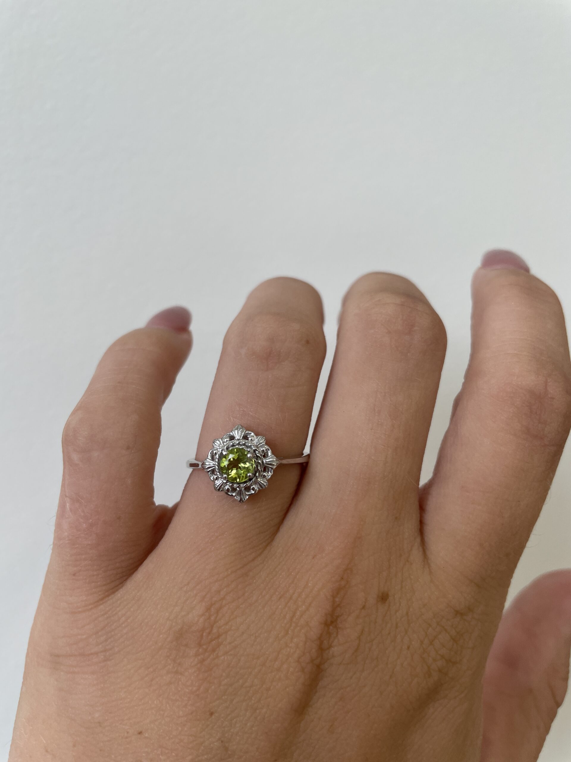 Sterling Silver Peridot Ring