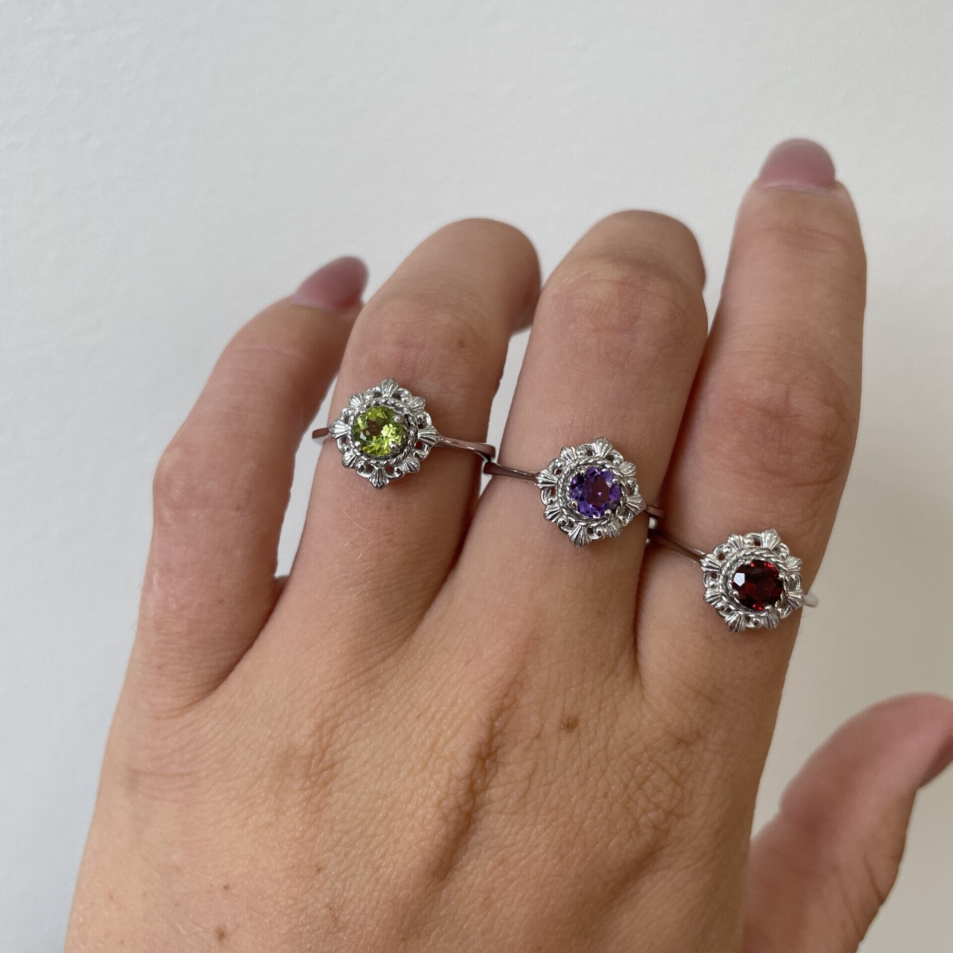 Sterling Silver Peridot Ring