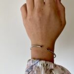 White Gold Ruby Bangle Bracelet