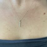 Yellow Gold Diamond Bar Necklace