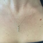 Yellow Gold Diamond Bar Necklace