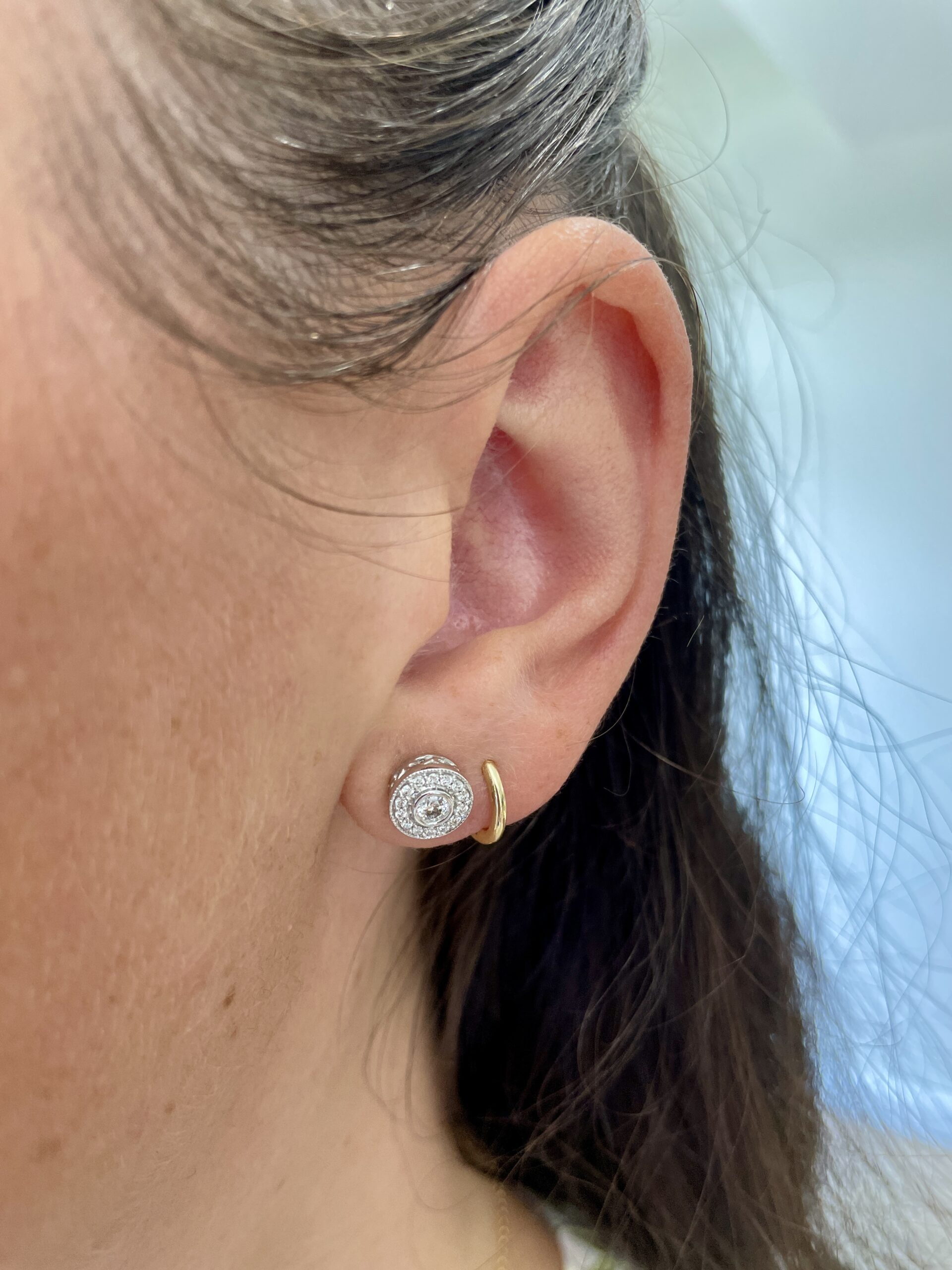 White Gold Diamond Earrings