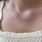 Yellow Gold Diamond Bar Necklace