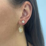 Yellow Gold Quatrefoil Diamond Earrings