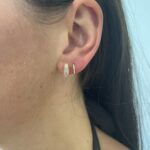 Yellow Gold Diamond Hoop Earrings