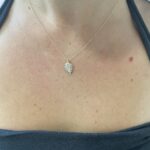 Yellow Gold Leaf Pendant Necklace with Diamonds