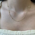 Yellow Gold Quatrefoil Diamond Station Necklace