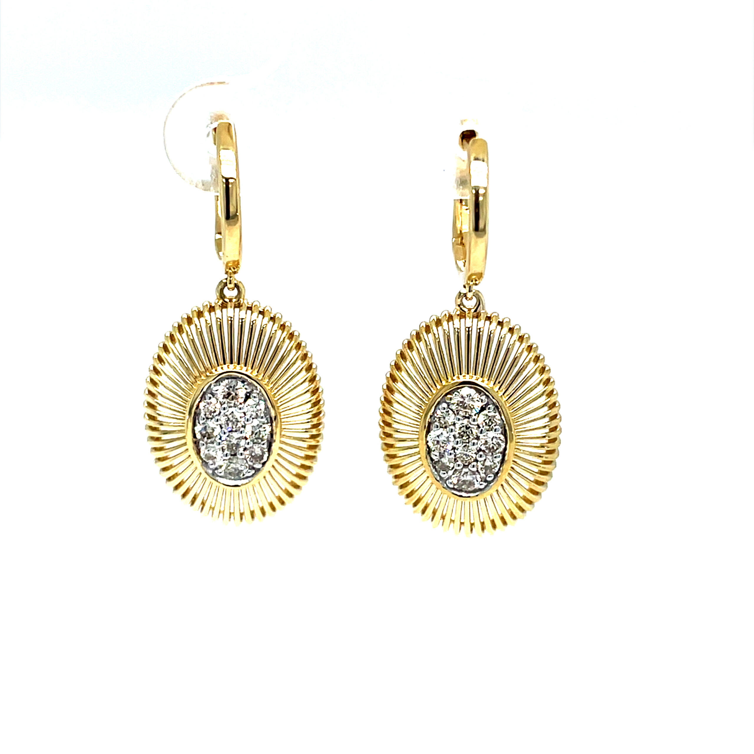 Yellow Gold Diamond Earrings