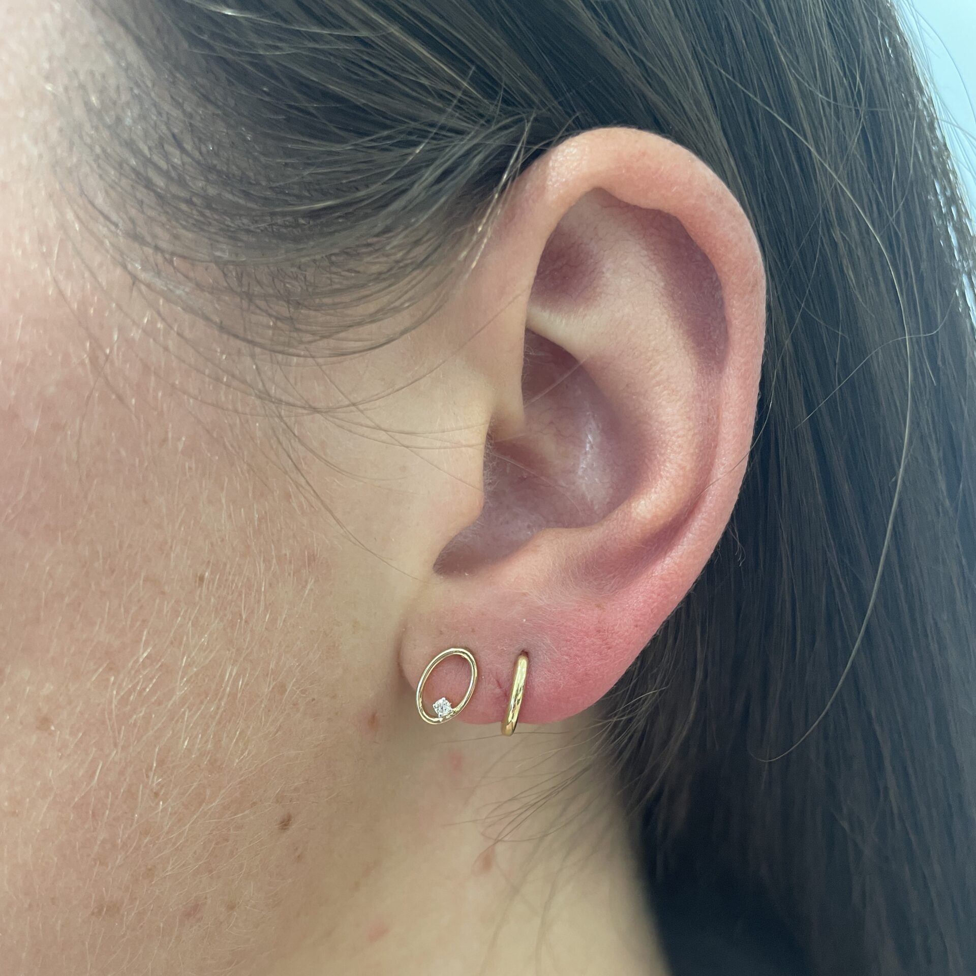 Yellow Gold Diamond Earrings