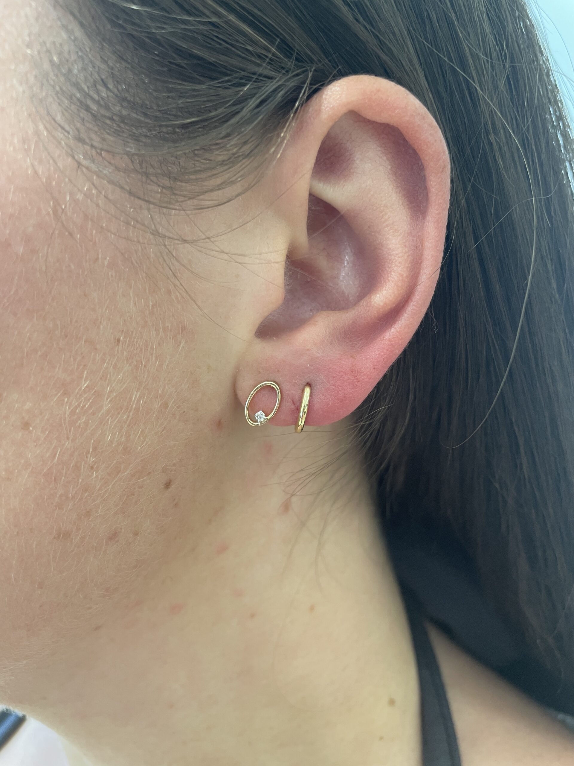 Yellow Gold Diamond Earrings