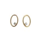 Yellow Gold Diamond Earrings