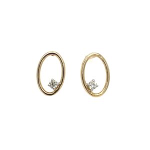 Yellow Gold Diamond Earrings