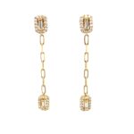 Yellow Gold Diamond Earrings