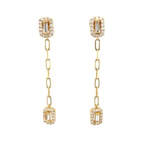 Yellow Gold Diamond Earrings