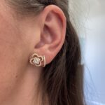 Yellow Gold Diamond Earrings