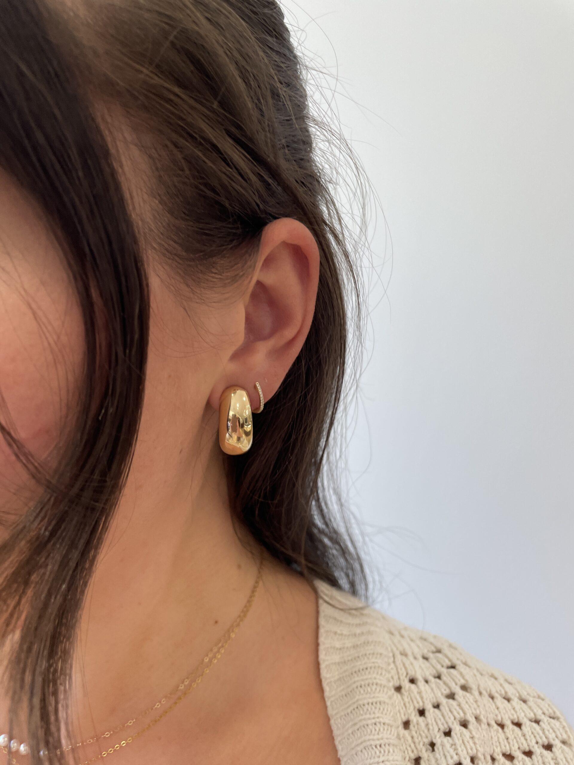 Estate: Yellow Gold Tiffany & Co. J-Hoop Earrings