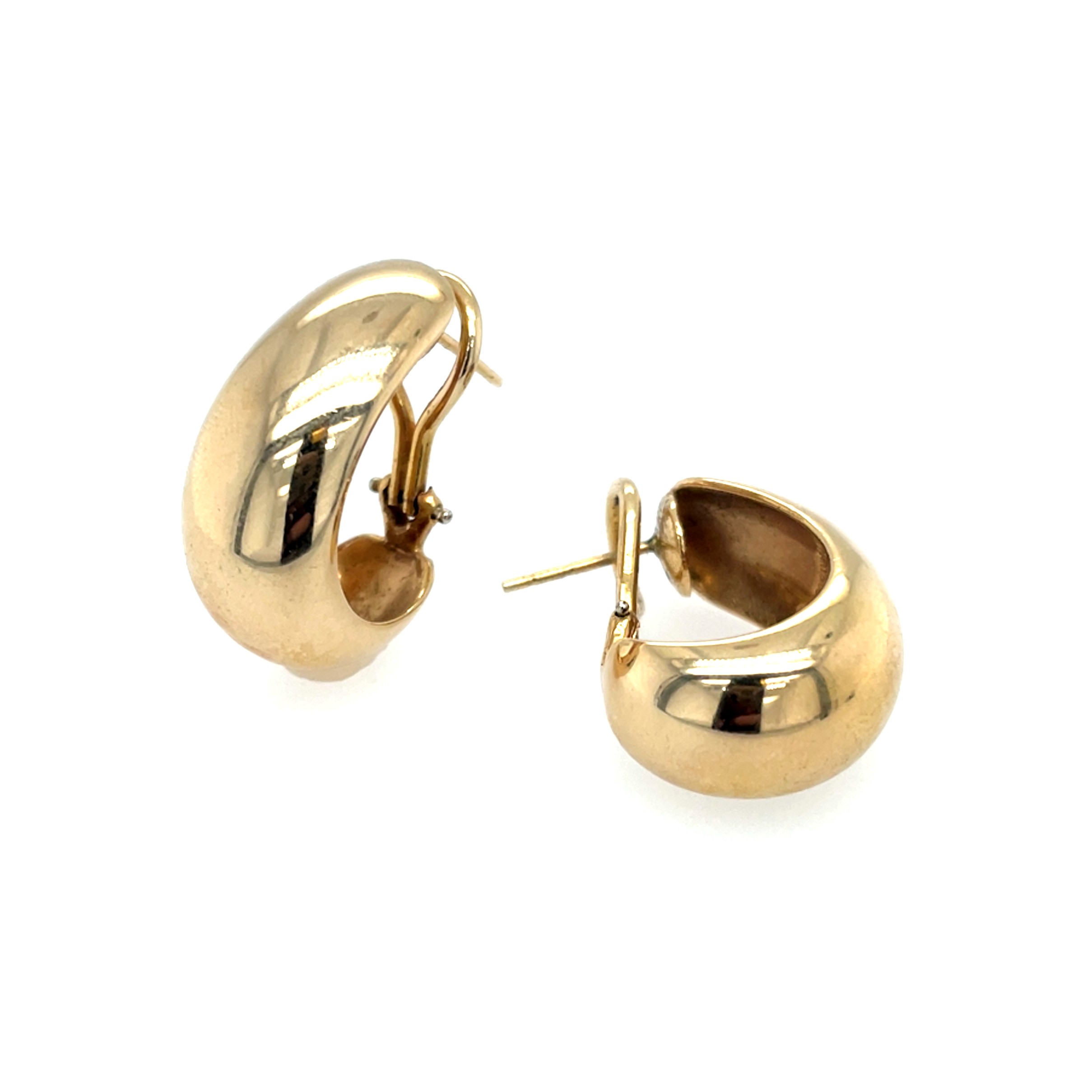 Estate: Yellow Gold Tiffany & Co. J-Hoop Earrings