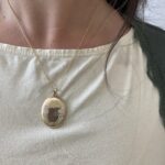 Estate: Yellow, White, and Rose Gold Locket Necklace