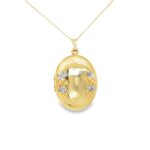 Estate: Yellow, White, and Rose Gold Locket Necklace