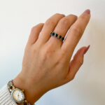 Estate: Yellow Gold Sapphire and Diamond Ring
