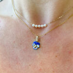 Estate: Yellow Gold Pearl Necklace