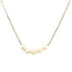 Estate: Yellow Gold Pearl Necklace