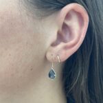 Yellow Gold Pear-Shaped London Blue Topaz Briolette Earrings