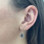 Yellow Gold Pear-Shaped London Blue Topaz Briolette Earrings
