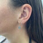 Yellow Gold Pear-Shaped Swiss Blue Topaz Briolette Earrings
