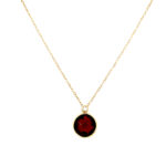 Yellow Gold Garnet Briolette Necklace