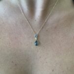 Yellow Gold Pear-Shaped London Blue Topaz Briolette Necklace